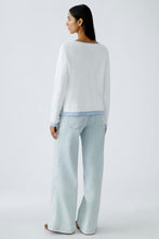 LEEZA Pullover - White & Blue