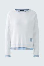 LEEZA Pullover - White & Blue