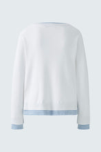 LEEZA Pullover - White & Blue