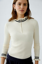 Slim Ribbed Pullover - Off White