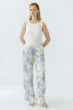 Palazzo Trousers - White Blue