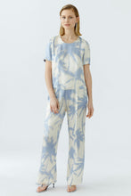 Palazzo Trousers - White Blue