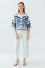 Pullover - Blue & White