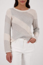 Diagonal Knit Shimmer Sweater