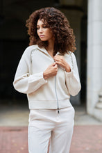 Embellished Shoulder Zip Jacket