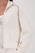 Embellished Shoulder Zip Jacket