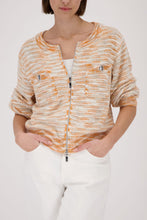Textured Zip Knit Cardigan