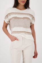 Striped Knit Short Sleeve Top
