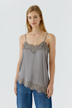 Taupe Lace-Trim Camisole Top