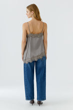 Taupe Lace-Trim Camisole Top