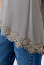 Taupe Lace-Trim Camisole Top