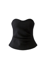 Black Strapless Sweetheart Top