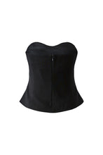Black Strapless Sweetheart Top