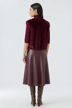 Faux Fur Zip Gilet - Burgundy