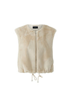 Faux Fur Zip Gilet - Cream