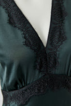 Emerald Satin Maxi Dress
