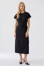Black Tailored Midi Dress