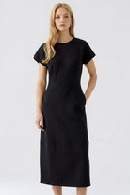 Black Tailored Midi Dress