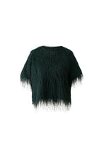 Emerald Green Fringe Texture Top