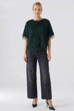 Emerald Green Fringe Texture Top
