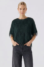 Emerald Green Fringe Texture Top