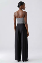 Wide Leg Pleat-Front Trousers