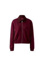 Burgundy Zip-Up Bomber Jacket