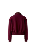 Burgundy Zip-Up Bomber Jacket