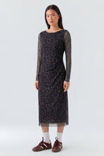 Midnight Leopard Mesh Dress