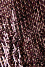 Burgundy Sequin Short-Sleeve Top
