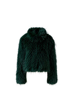 Emerald Green Faux Fur Jacket