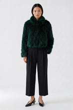 Emerald Green Faux Fur Jacket