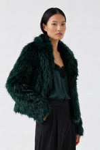 Emerald Green Faux Fur Jacket
