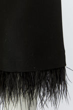 Black Feather Trim Cropped Jacket