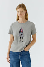 Grey Fashion Illustration T-Shirt