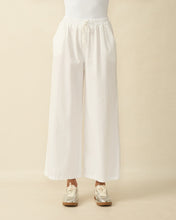 100% Cotton Cord Wide-Leg Trousers - White