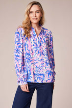 Printed V-Neck Blouse - Royal Palm