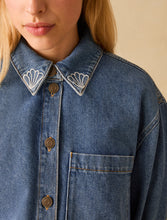 Denim Shirt with Coastal Embroidery