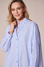 Blue & White Stripe Oversized Shirt