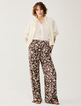 Chocolate Floral Wide Leg Trousers
