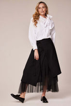 Layered Black Midi Skirt