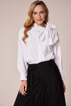 Tie-Neck White Blouse