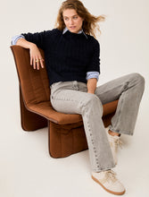 Grey Wash Straight-Leg Jeans