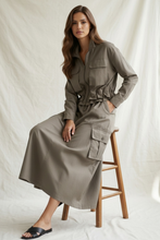 Utility Zip Jacket with Frill Waist