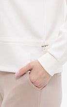 Cream Sweatshirt with Pocket Detail