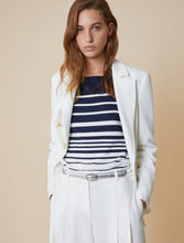 Laminated Leather Belt - Silver