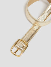 Laminated Leather Belt - Gold