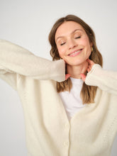 Thora V-Neck Knit Cardigan - Ecru