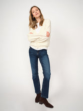 Thora V-Neck Knit Cardigan - Ecru