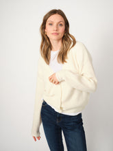 Thora V-Neck Knit Cardigan - Ecru
